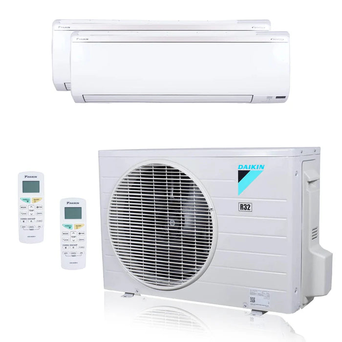 Daikin MXM Series 36000 BTU 20.6 SEER2 2 Zone R32 Ductless Mini Split Heat Pump System - 12K+12K