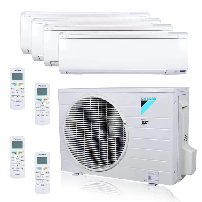 Daikin MXM Series 36000 BTU 20.6 SEER2 4 Zone R32 Ductless Mini Split Heat Pump System - 9K+9K+9K+12K