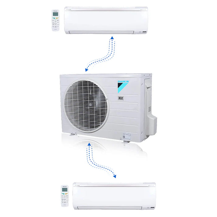 Daikin MXM Series 18000 BTU 20.6 SEER2 2 Zone R32 Ductless Mini Split Heat Pump System - 9K+15K