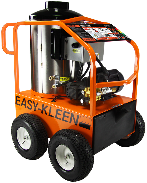 Easy Kleen Commercial Oil Fired Hot Water Electric Pressure Washer 1500 PSI - 110 Volts - 1 Phase