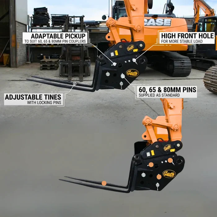 Geith Excavator Pallet Forks