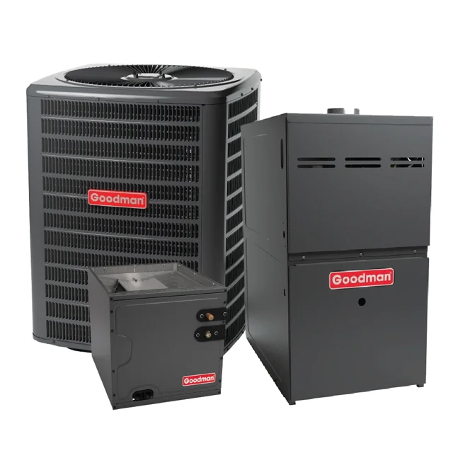 Goodman 1.5 Ton AC + 40K BTU Furnace Bundle | 14 SEER2 | 80% AFUE | R-32 | Upflow