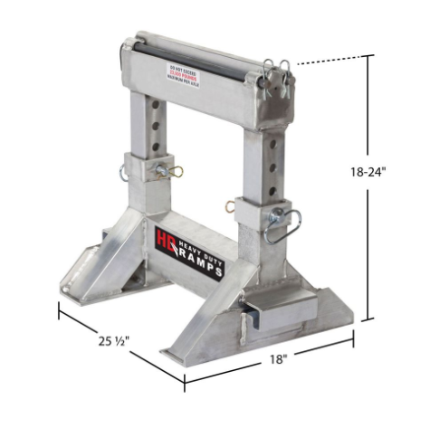 Heavy Duty Ramps Pair of Adjustable Stands with Height Range of 18" to 24"