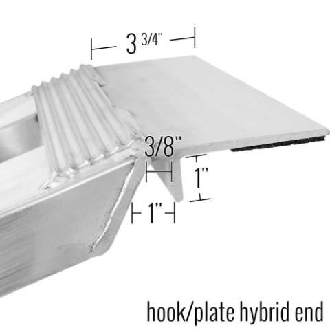 Heavy Duty Ramps 48" x 12" Rung, Hook/Plate, 3,000 lbs per axle  Loading height: 10"-12"