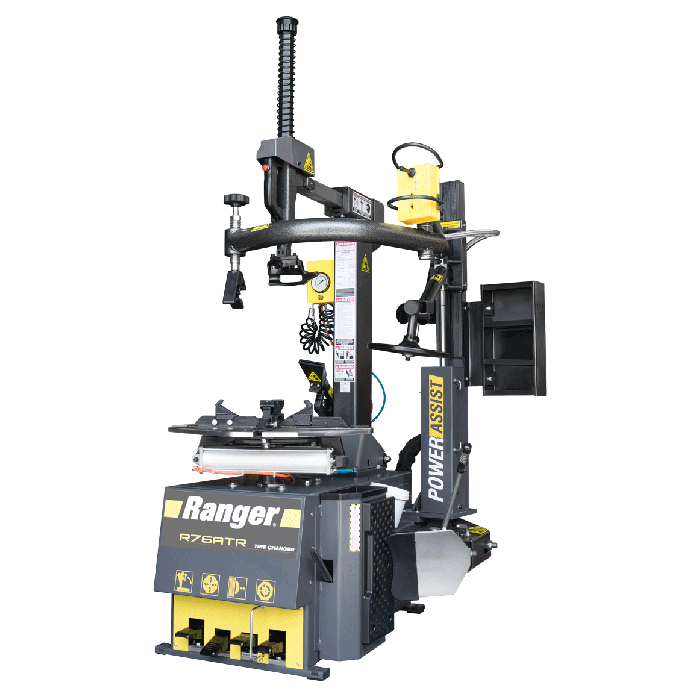 Combo Package: The Ranger R76ATR NextGen™ Tilt-Back Tire Changer with Assist Tower and LS43B 3D Quick-Touch™ Laser-Spot™ Wheel Balancer.