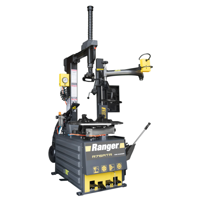 Combo Package: The Ranger R76ATR NextGen™ Tilt-Back Tire Changer with Assist Tower and LS43B 3D Quick-Touch™ Laser-Spot™ Wheel Balancer.