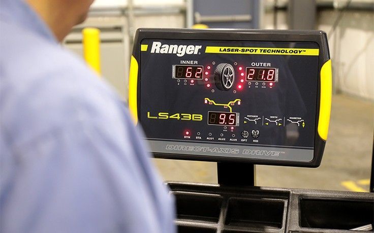 Combo Package: The Ranger R76ATR NextGen™ Tilt-Back Tire Changer with Assist Tower and LS43B 3D Quick-Touch™ Laser-Spot™ Wheel Balancer.