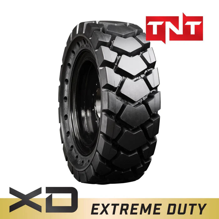 12-16.5 Right Mounted Extreme Duty Solid Rubber Tire