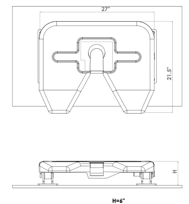 Tulga Fifth wheel Hitch Plate For Flatbed Chassis (T10)